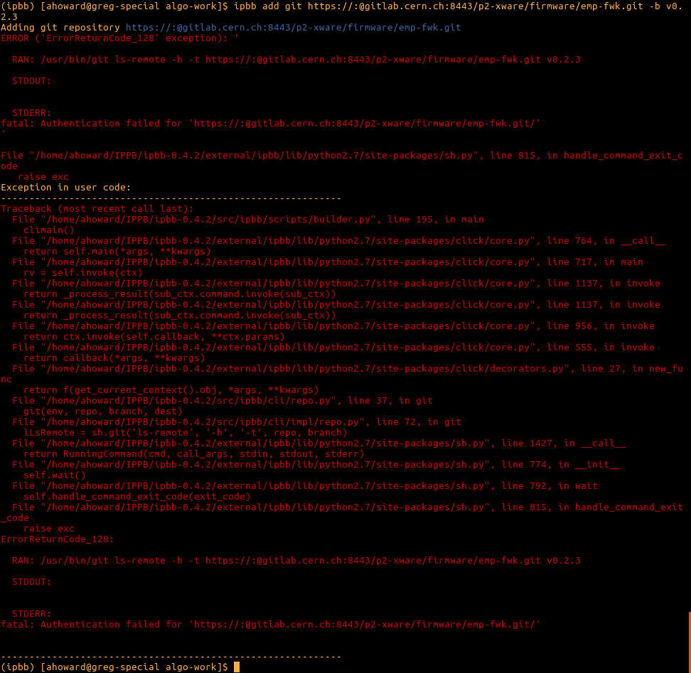 git clone authentication error