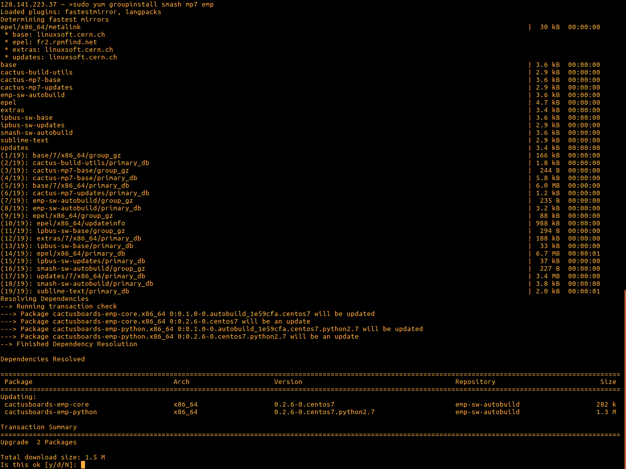image of repo package installation